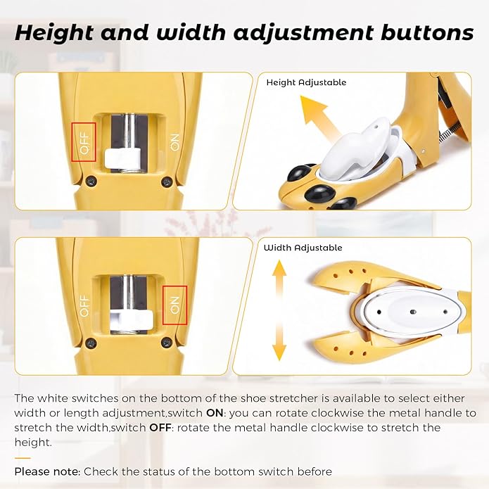 2Piece Shoe Stretcher Boot Stretcher for Men Women,Adjustable Length Width Height Expander for Wide Feet & Instep
