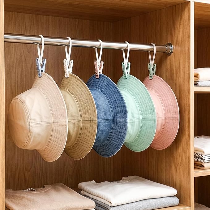 Frcctre 120 Pack Plastic Clothes Pins, Multi-Purpose Plastic Hanging Clips with Rope, Windproof Laundry Hooks Hanger Clips Clothespins Clothes Peg for Hanging Clothes Hat Towel Sock Gloves Photos