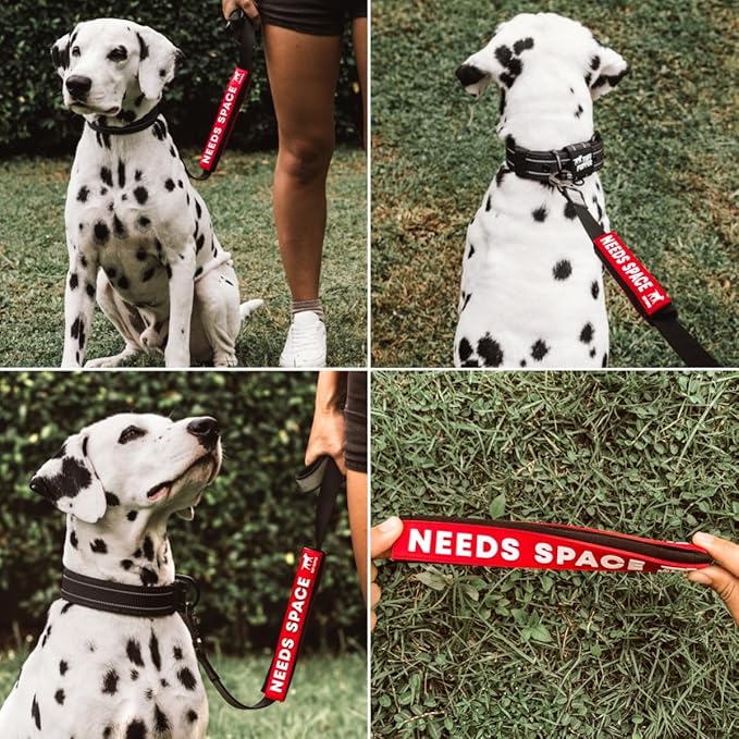 Tuff Pupper Waterproof Leash Sleeve | Fits Any Standard Size 1 Inch Wide Leash | Dual Sided Message | Durable Neoprene & Silicone | Odor & Stink Proof | Easy Secure On & Off (1 Pack, Needs Space)