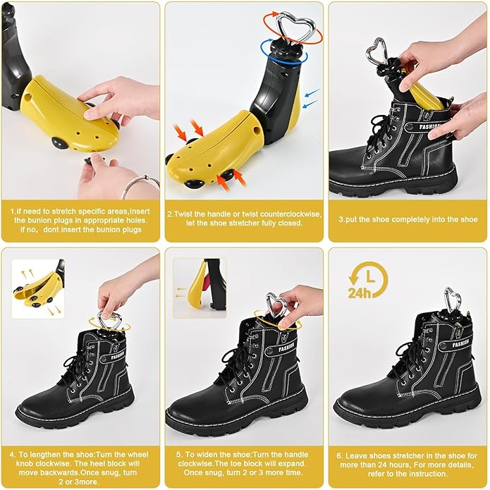 Shoe Stretcher Women Men, Boot Stretcher, Adjustable Unisex Boot Wide Feet ABS Plug