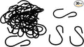 S Hooks for Hanging Plants, Clothes, Black S Shaped Hooks Made of Metal Iron, Heavy Duty S-Hooks, 30 Pack