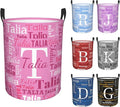 Custom Name Laundry Hamper, Personalized Laundry Baskets with Name for Boys Girls Women Men, Customized Collapsible Dirty Clothes Hamper with Handles Storage Gifts for Bathroom Bedroom Living Room