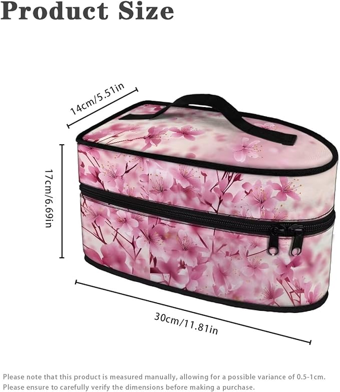 Rchsmod Butterfly Cherry Blossom Print Steam Iron Case Lightweight Travel Steamer Carrying Case Iron Storage Bag Iron Accessories, Case Only