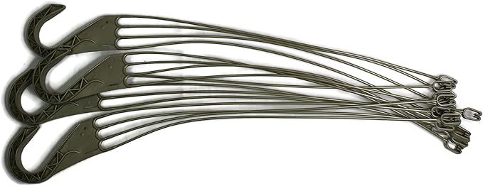 Replacement 4 Strand Plastic Hangers for 12" Hanging Baskets - Set of 5 (Olive Green)