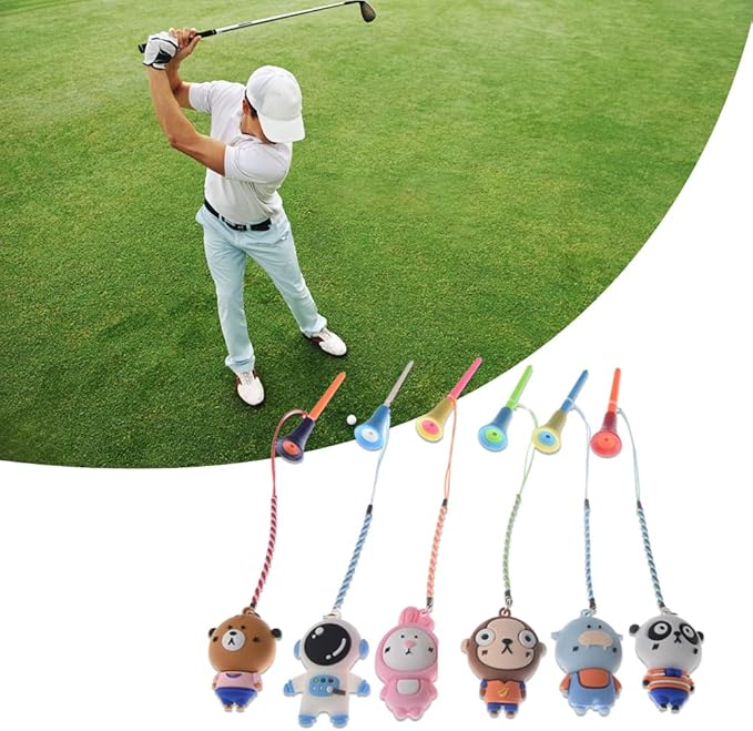 Cartoon Plastic Clothing Hanger, 6-Pack Anti-Lost Tee Hoop with Strap, Fun Cartoon Design for Kids and Adults (Blue + Gray)