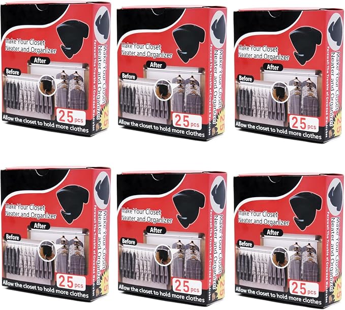 Generic Hanger Extender Hooks - Hangers Space Saving -Space Hooks Hangers as seen on tv(Black, 150 Pack)