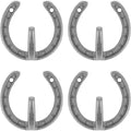 Cabilock Horseshoe Shape Iron Clothes Hooks 4-Pack Wall Mounted Coat Rack Retro Style Home Organization for Entryway Kitchen Bathroom 3.74X3.54X1.57In