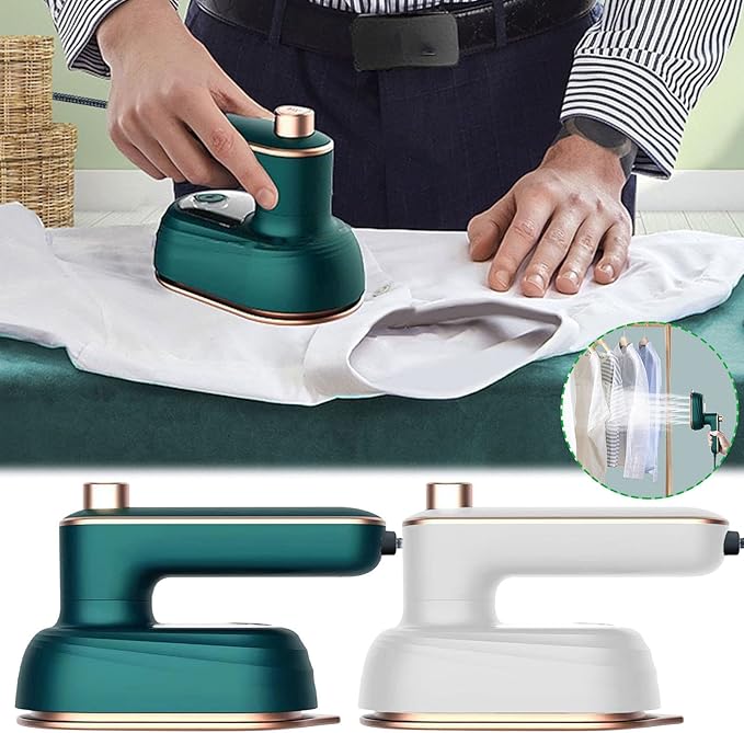 Portable Handheld Iron, Mini Handheld Steamer Iron for Clothes, Rotatable Travel Garment Steamer, Foldable Travel Garment Steamer, Support Dry And Wet Ironing for Home and Travel