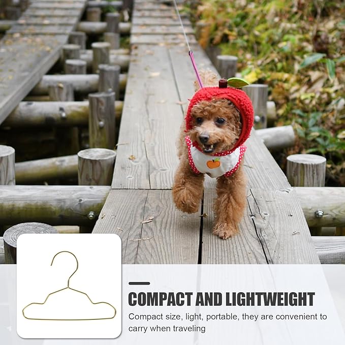 Pet Clothes Hangers Mini Metal Dog Hangers Small Cat Clothes Rack for Closet Nursery Baby Kids Storage Organizer