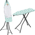 LyriFine Ironing Board, 2-in-1 Flat and Hanging Board, Sturdy Steel Frame Iron Board with Non-Slip Feet, Heat Resistant Cover Iron Board, Foldable Ironing Board Full Size with Hook, 14″ x 43″ Green