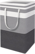 HomeHacks Large Laundry Basket, Waterproof, Freestanding Laundry Hamper, Collapsible Tall Clothes Hamper with Extended Handles for Clothes in The Dorm and Family Gradient Grey,88L