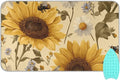 Ironing Mat Pad for Table Portable Travel Iron Blanket Ironing Board Covers Pressing Mat Heat Press Pads 27.6x47.2 Inches Beige Sunflowers and Daisy Bees32