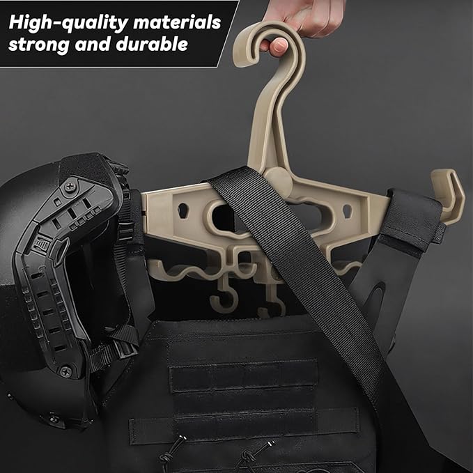 Upgrade Super Heavy Duty Hangers for Tactical Gear, Portable Tactical Gear Police Gear Backpack Organizer for CS Tactical Training Outdoor