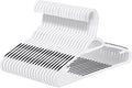 Plastic Hangers 50 Pack - Non Slip Clothes Hangers,Holds up to 18 lbs, Slim Space Saving Hangers for Suit,Dress,t Shirts,Blouse,Coats, Pants (White)