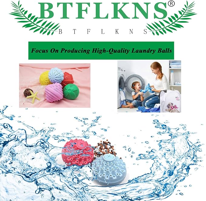 Laundry Balls Set, Eco-Friendly Washing Machine Laundry Ball, All Natural Washer Laundry Detergent Alternative, With A Storage Bag and 100g Ceramic Accessories. (2pcs Balls,Blue)