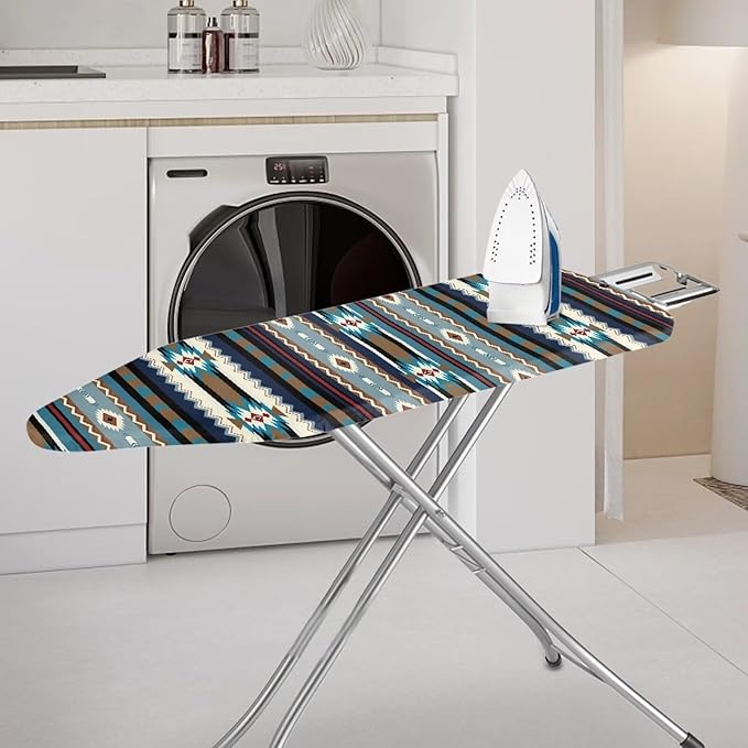 SEANATIVE Baja Stripes Ironing Board Cover Standard Size Iron Board Replacement Cover Resists Scorching and Staining with Elastic Edge, Thick and Durable