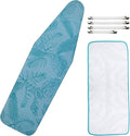 Dalykate Ironing Board Cover 21 x 57 with Scorch and Stain Resistant Thick Padding and Elasticized Edge Ironing Board Covers 4 Fasteners and 1 Protective Scorch Mesh Cloth