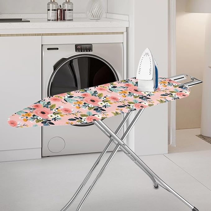 Ironing Board Cover Resist Scorching Table Top Ironing Board Cover Stain Resistant Ironing Accessories Extra Wide Ironing Board Cover - Flowers