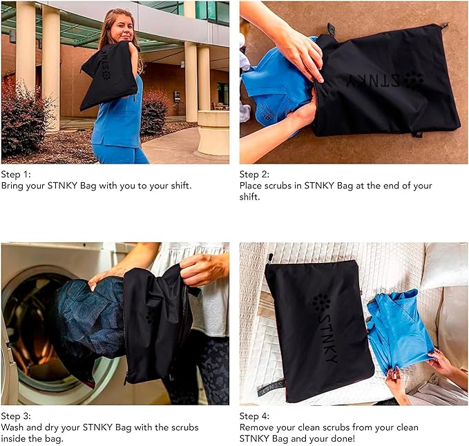 STNKY Bag Pro - Laundry Bag - Wash Bag for Health Workers, Sports, Fitness & Travel