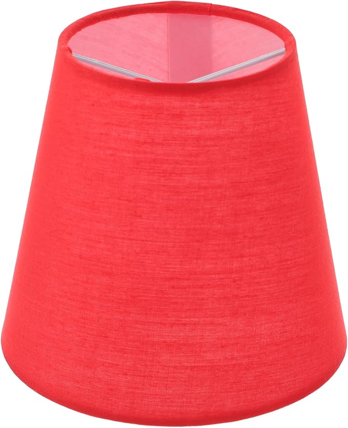 Housoutil Fabric Lampshade Rustic Chandelier Rustic Table Lamp Mini Clips Paper Lamp Shade Lamp Shades Clip on Drum Lamp Shades Small Lamp Shade Bedside Lamp Shade Replacement Miniature Iron