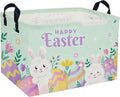 Rectangular Easter Basket Kids Basket Rectangular Cute Storage Bin Organizer Box Room Decor for Home Decor.(Blue eggs)