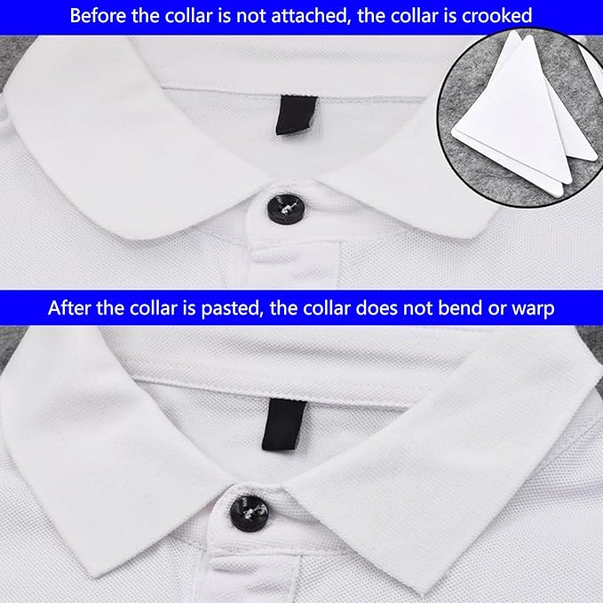 Pack of 30 Collar Stays Collar Shaper Sticker for Shirt Adhesive Strips to Keep Collars Stand Collar Fixation Pad,Meet Your Daily Needs, a Good Present to Share with Your Family and Friends