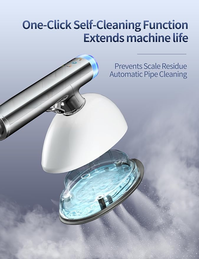 Sundu Handheld & Vertical Garment Steamer, 2-in-1 Portable Design, 30s Heat-Up, 6 Steam Modes, 800mL Tank, Auto Shut-Off for Wrinkle Removal, White