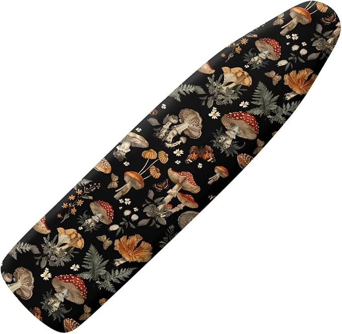 SEANATIVE Vintage Red Mushroom Ironing Board Cover Tabletop Ironing Board Protective Cover Washable Replacement Non-Slip Iron Pad Covers