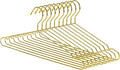 Nature Smile 45CM Heavy Duty Metal Hangers, Space Saving Suit Hangers, Metal Clothes Hangers, Coat Hanger, Standard Suit Hangers Ideal for Everyday Use, 10 Pack, Gold