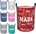 Custom Name Laundry Basket, Personalized Collapsible Laundry Hamper with Name for Bathroom Bedrooms, Customized Dirty Clothes Hamper Storage Basket Gifts for Kids Boys Girls Baby Men Women