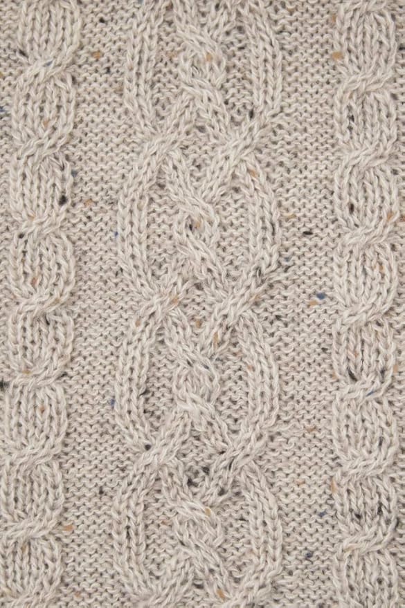 Aran Crafts Basket Stitch Crew Neck Sweater (100% Wool)