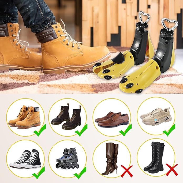 Shoe Stretcher For Women Men,Boot Stretcher Women Men,Shoe Expander Widener Stretch Length Width