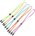 5 Pieces Adjustable Hat Strap Clips Windproof Anti-Loss Cap Strap Clips Hat Chin Cord for Travel, Golfing, Fishing