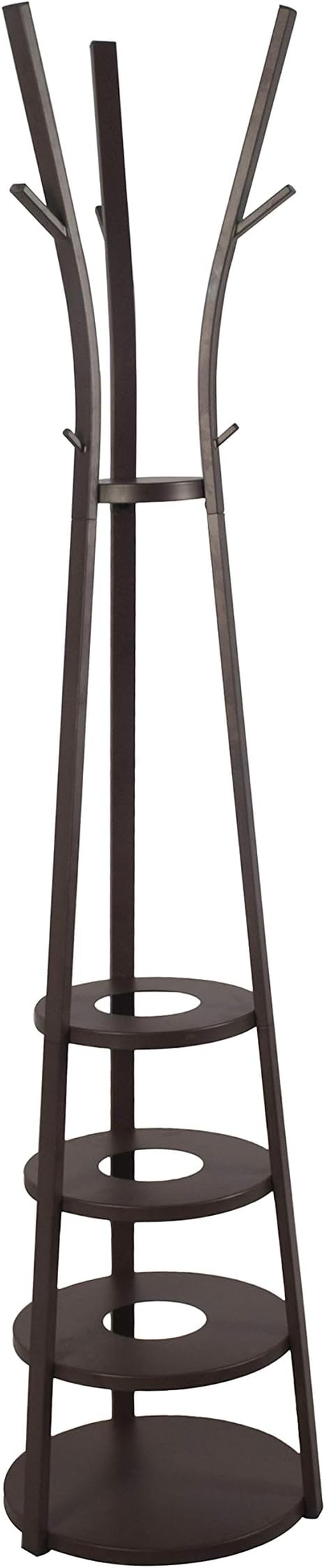 ThreeHold - Branch (Antique Brown) Multi-function coat rack, umbrella stand and shoe shelving