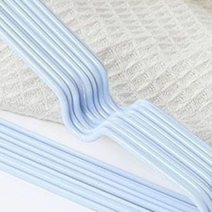 Clothes Hangers, Proof And SpaceSaving Anti Slip Hanging T Shirts, Underwear, Shirts, Pants, Skirts And Dresses, Etc (Blue)