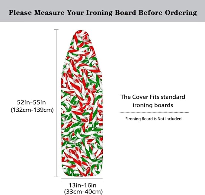 Ironing Board Cover Christmas Candy Design Extra Wide Table Top Ironing Board Cover Standard Size Ventilate 54x15 inches