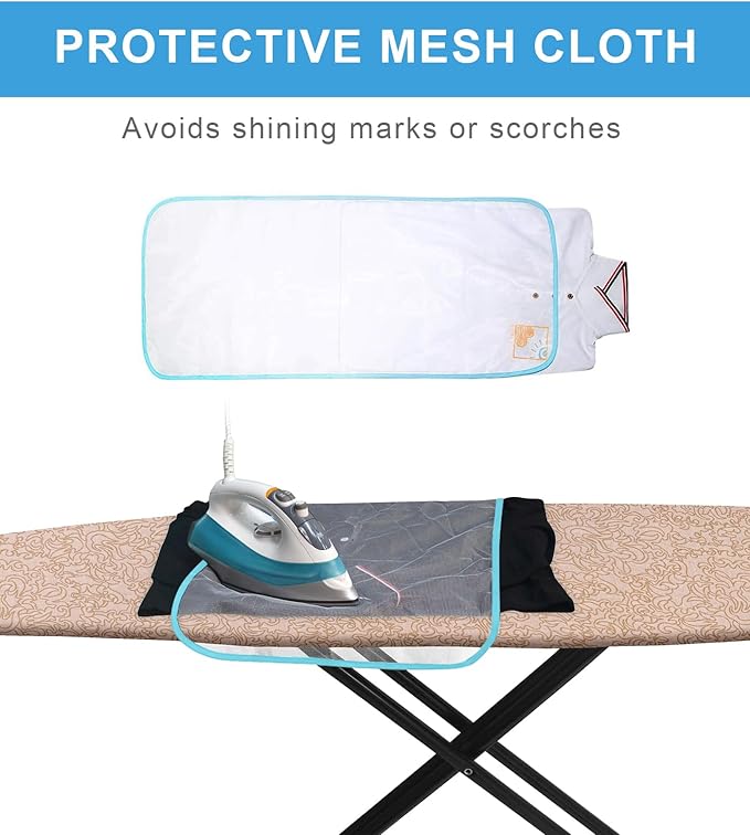 Dalykate 15x54 Ironing Board Cover and Pad with Elastic Edge and Scorch and Stain Resistant Thick Padding Ironing Board Covers 4 Fasteners and Protective Scorch Mesh Cloth