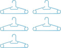 シンコハンガー(Shinkohanger) Shinko Hanger Clothes Hanger, Livido Family, 5 Pieces, Pearl Blue
