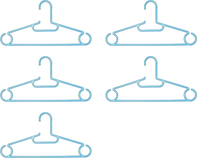シンコハンガー(Shinkohanger) Shinko Hanger Clothes Hanger, Livido Family, 5 Pieces, Pearl Blue