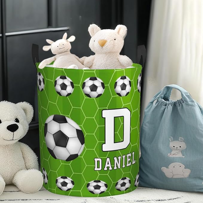 Custom Name Laundry Basket, Personalized Collapsible Laundry Hamper with Name for Bathroom Bedrooms, Customized Dirty Clothes Hamper Storage Basket Gifts for Kids Boys Girls Baby Men Women