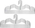 Metal Clothes Hanger, Ultra Slim & Short Neck Hanger,Space Saving Durable Non-Slip Felt Hangers, Closet Organizer (Silver)