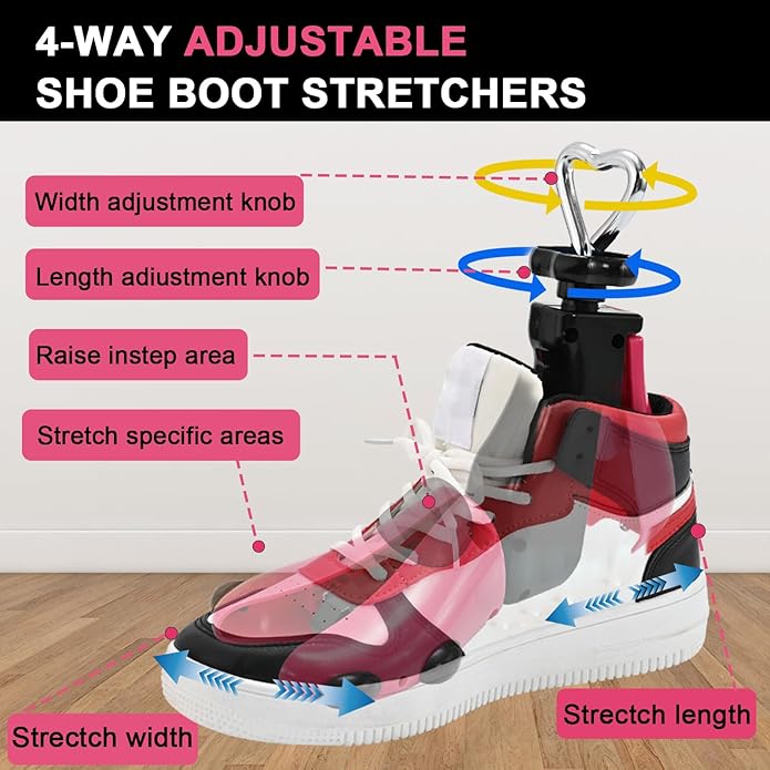 Shoe Stretcher For Women Men,Boot Stretcher Women Men,Shoe Expander Widener Stretch Length Width