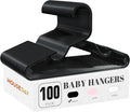 HOUSE DAY Baby Hangers 100 Pack - Durable Plastic Infant & Kids Clothes Hangers, Thin Compact Space-Saving Design for Nursery/Children's Closet, Toddler Small Hangers Black (Infant/Baby/Toddler/Kids)