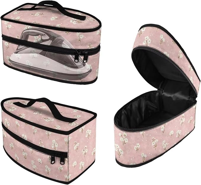 Cute Floral Travel Iron Storage Box Stylish Portable Protective Carrying Bags Full Size Irons Tote Bag Reusable Steamer Storage Bag Home Decoration
