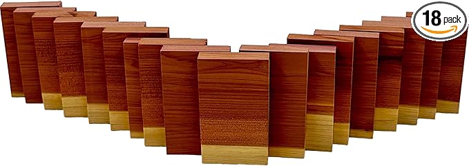 Cedar Blocks for Clothes Storage – Authentic Eastern Red Cedar, Moth Balls Alternative for Indoor Use, Light Cedar Scent, 100% Aromatic Cedar, Naturally Repels Insects, 18 Pack