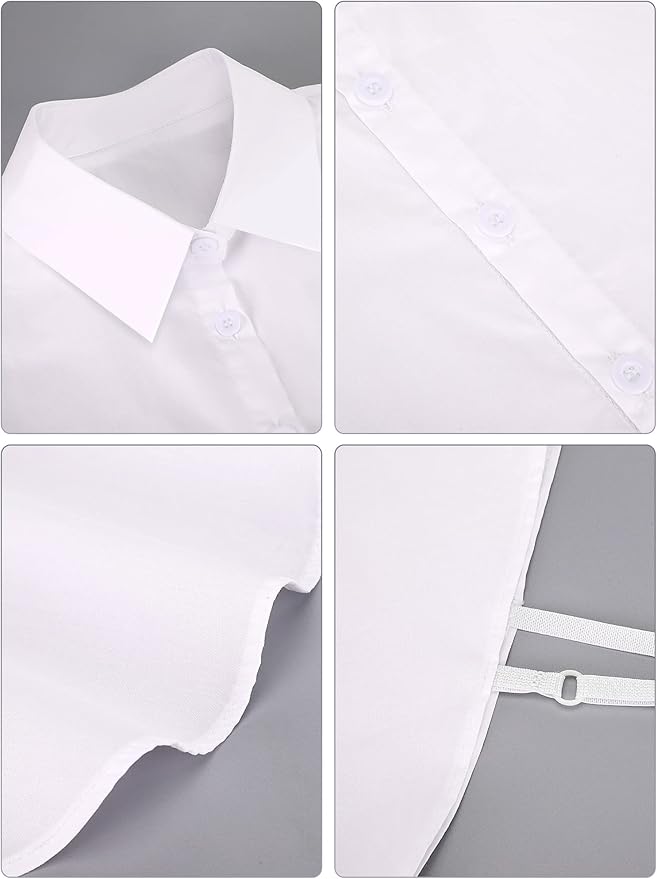 Tatuo 2 Pieces Fake Collar Detachable Collar for Women Shirts Dickey Half False Blouse Dickey