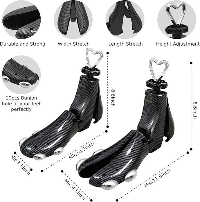 Shoe Stretcher Women Men, Boot Stretcher Wide Feet, 4-Way Shoe Widener & Expander for Stretch Length & Width