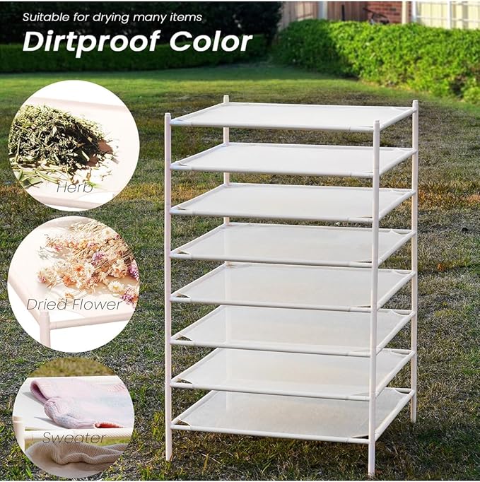 Stackable Sweater Laundry Drying Rack, Herb Drying Rack Mesh Clothes Drying Rack, 8-Layer