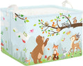 Forest Animals Laundry Hamper Woodland Tree Large Storage Basket Parents Organizer Kids Clothes Toy Bins for Bedroom, Bathroom, Hedgehog, 36L