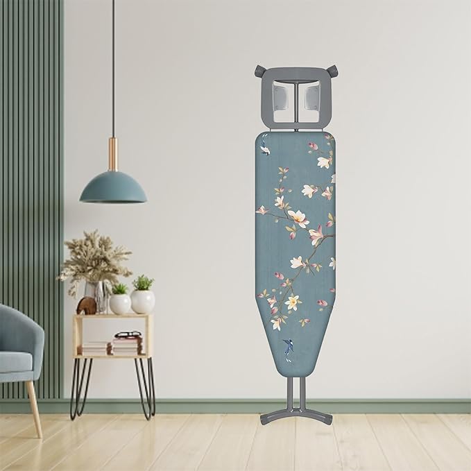 Extra Large Replacement Ironing Board Cover, 61.8x22.8 Inches, Drawstring Design for Easy Adjustment and Installation, Heavily Padded Ironing Board Cover with Scorch Resistant Pads